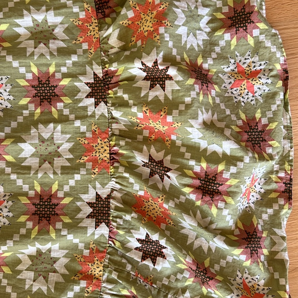 Universal Thread Green And Red Patterned Maxi Dre… - image 4